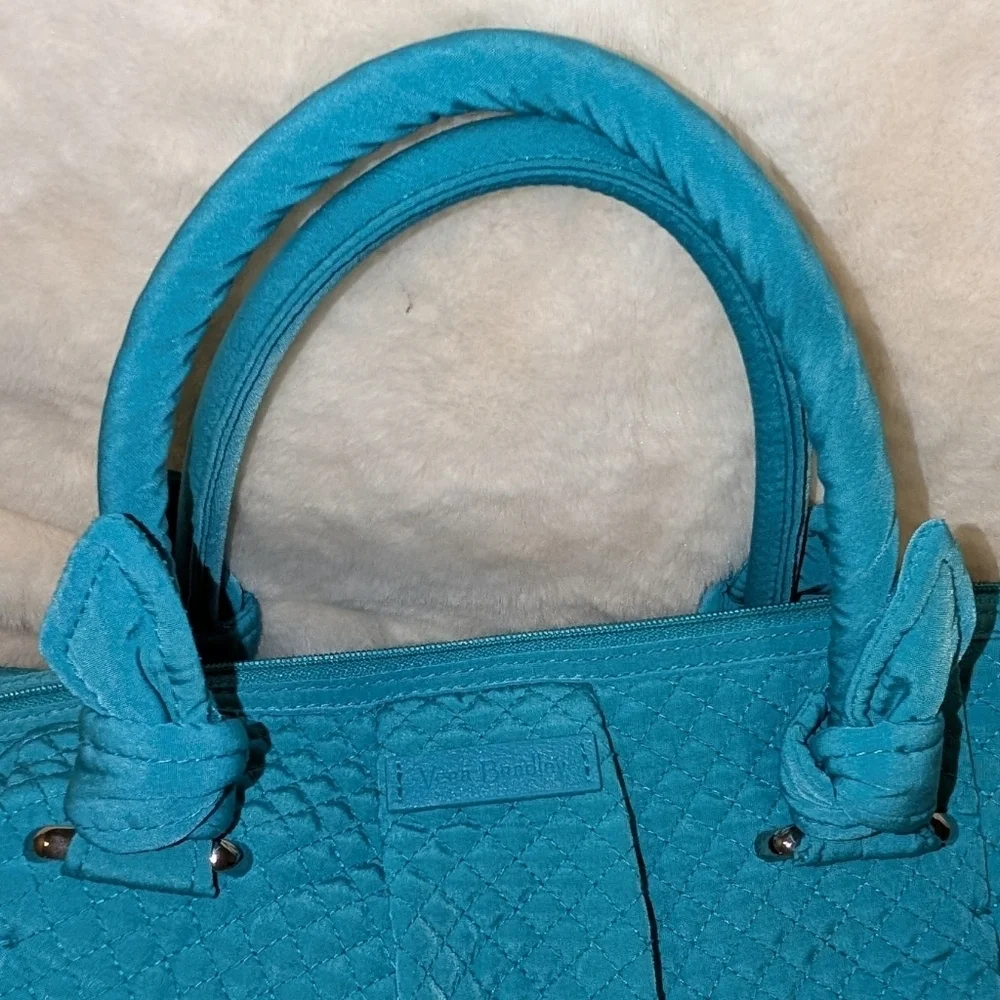 VERA BRADLEY Hadley On-the Go/Satchel Purse/ Microfiber/Shoulder Bag/ Teal Green